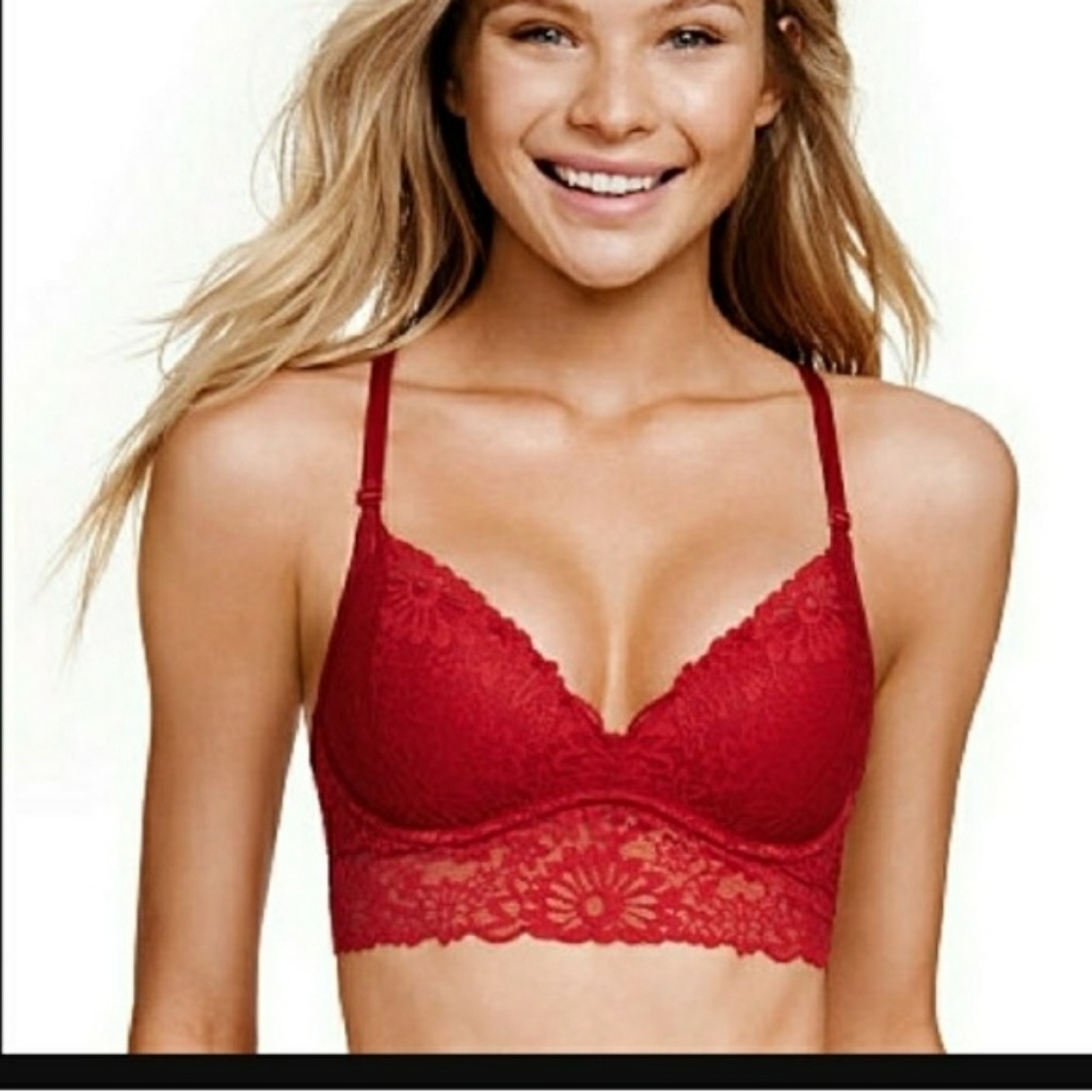 NWT- VS PINK LACE PUSH UP BRALETTE- 1 LEFT - Picture 4 of 4